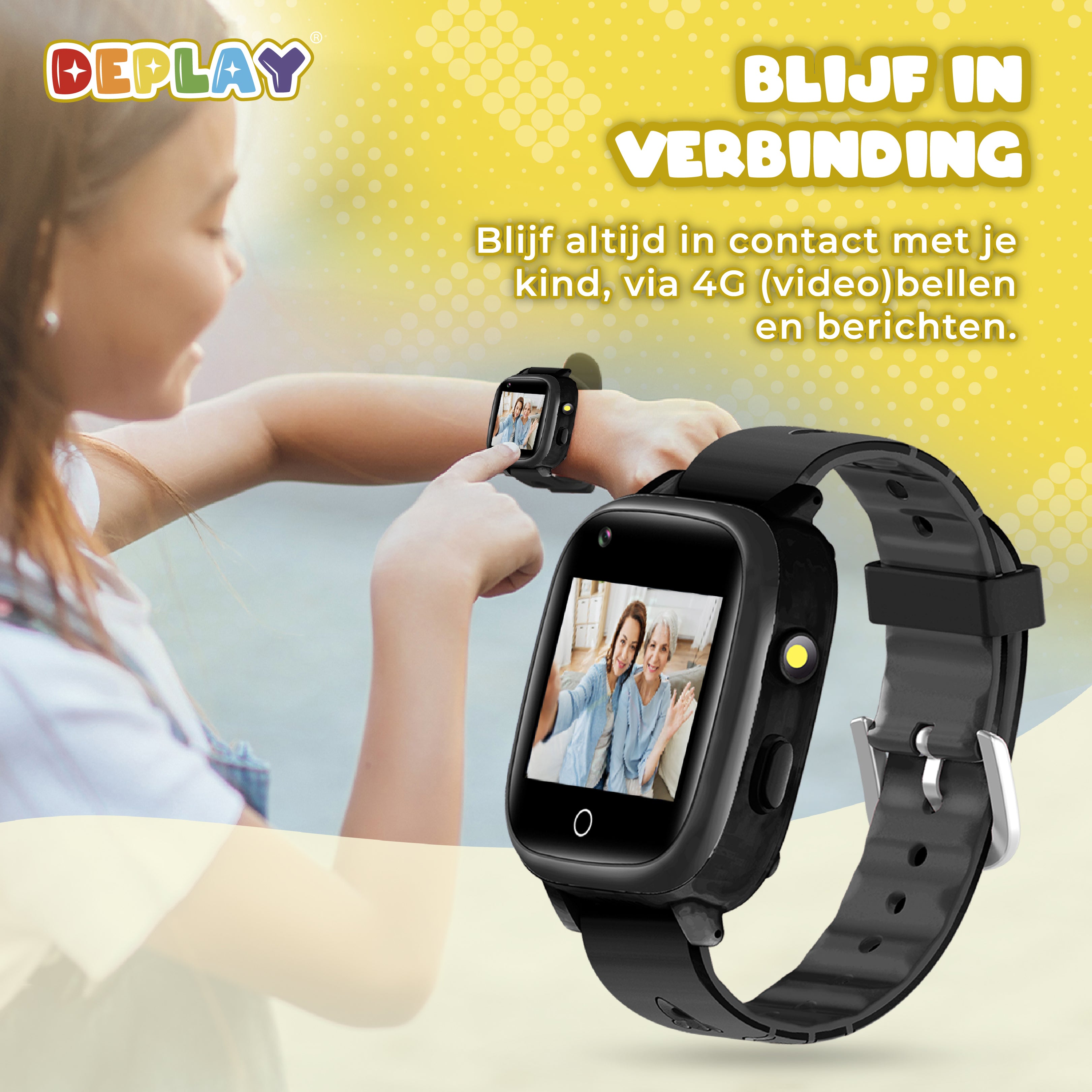 DEPLAY 4G KidsWatch Hero | 8-12 jaar | GPS Horloge Kind