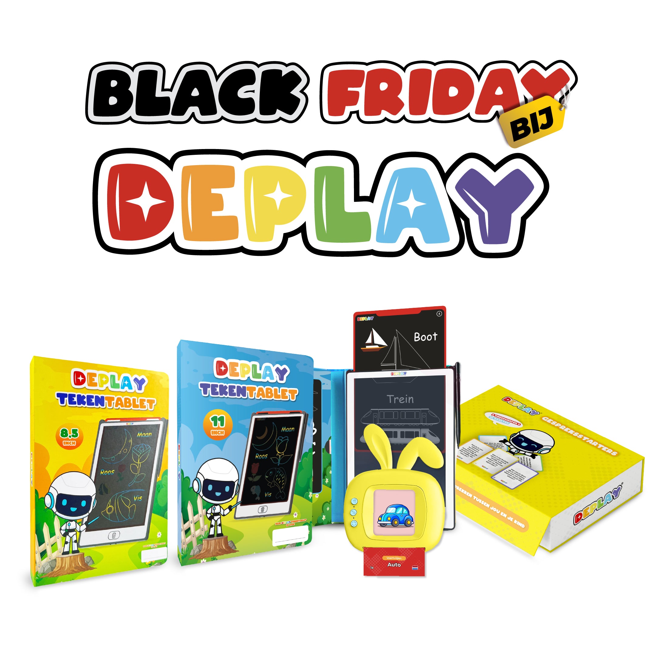 Educatief speelgoed bundel: Tekentablet 8', Tekentablet 11', Praatkaarten en gespreksstarters
