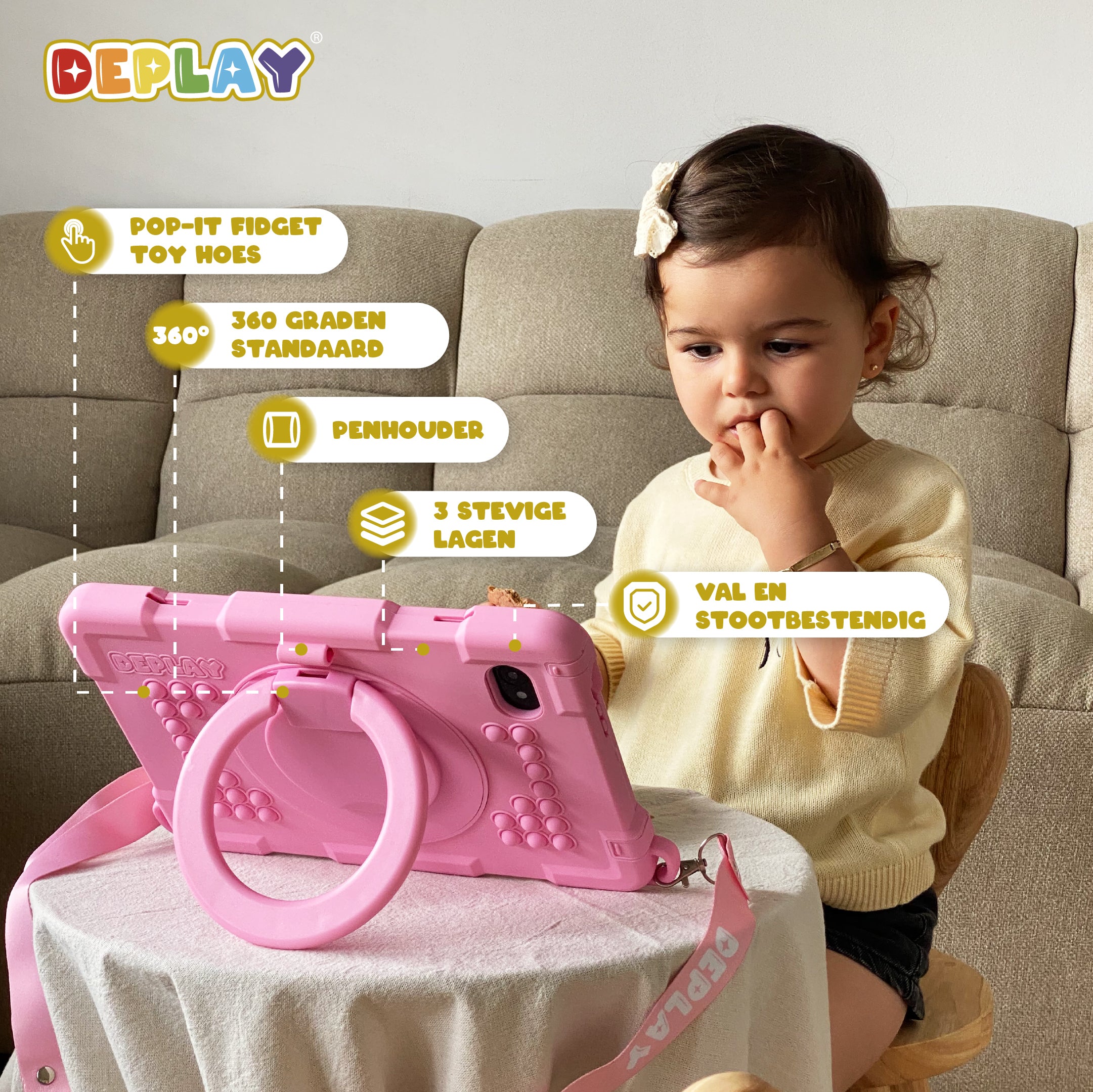 DEPLAY Kids Tablet SMART 5 | Beste Kindertablet | Blauw of Roze