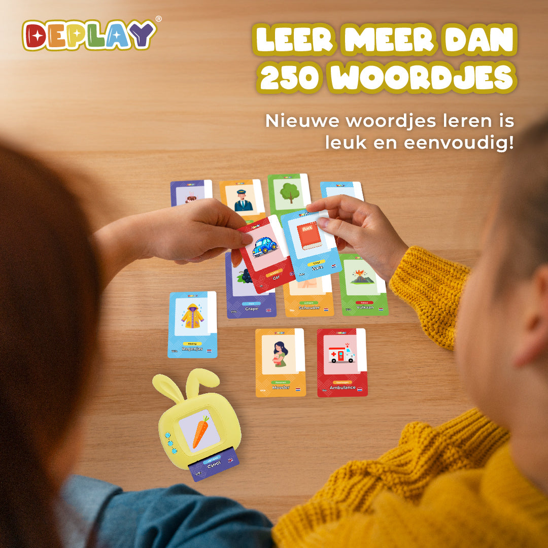 DEPLAY Praatkaarten - Leer je eerste Nederlandse én Engelse woordjes! (1.5 - 5 jaar)