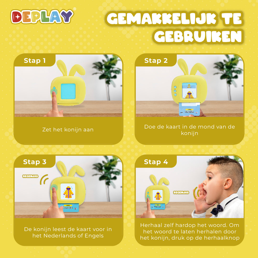 DEPLAY Praatkaarten - Leer je eerste Nederlandse én Engelse woordjes! (1.5 - 5 jaar)