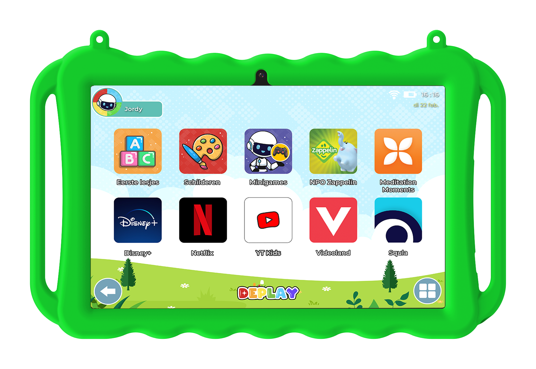 DEPLAY Kids Tablet PRO - Beschermhoes 10 inch Groen
