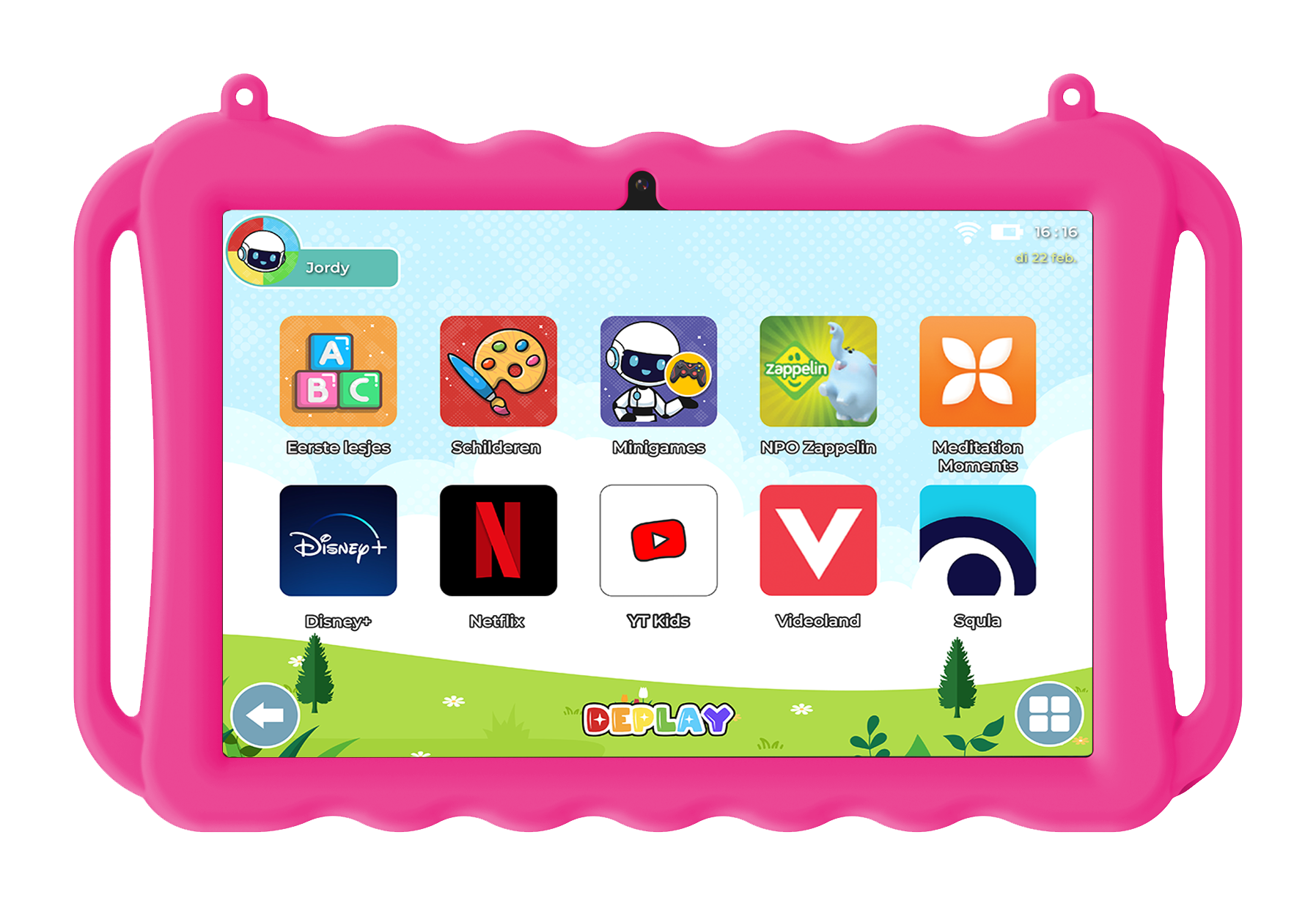 DEPLAY Kids Tablet PRO - Beschermhoes 10 inch Roze