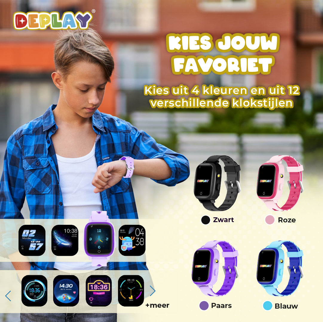 DEPLAY 4G KidsWatch Hero | 8-12 jaar | GPS Horloge Kind