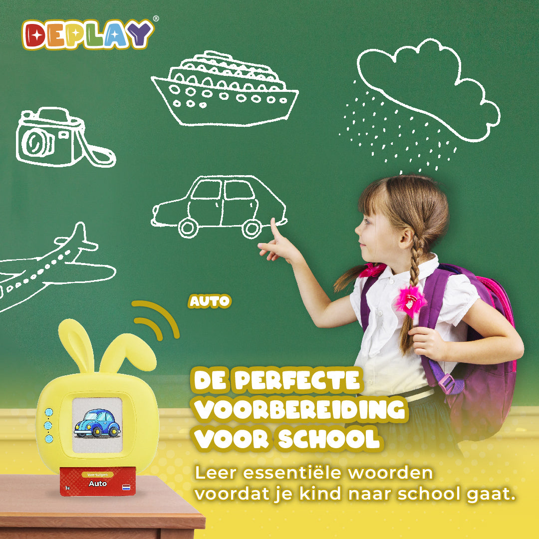DEPLAY Praatkaarten - Leer je eerste Nederlandse én Engelse woordjes! (1.5 - 5 jaar)