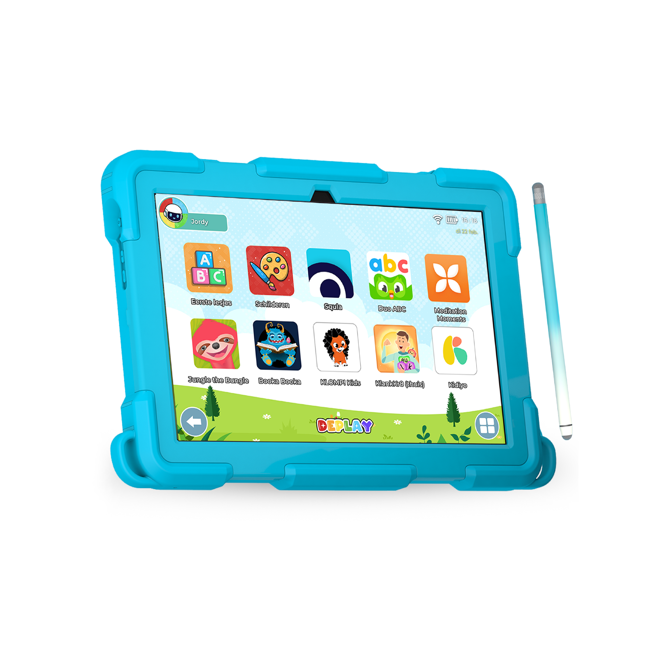 DEPLAY Kids Tablet (10') PRO 4 | Beste Kindertablet | Blauw of Roze