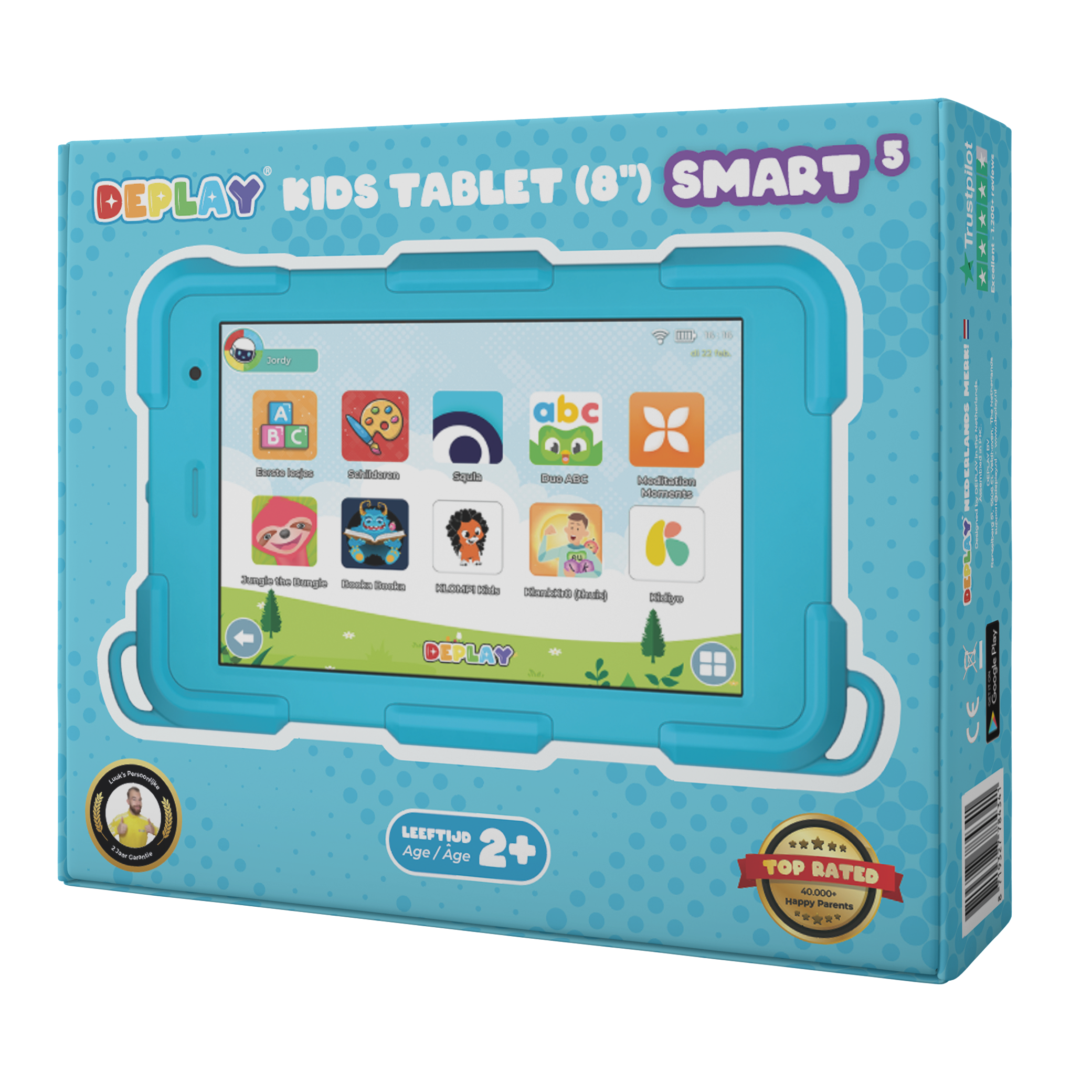 DEPLAY Kids Tablet SMART 5 | Beste Kindertablet | Blauw of Roze