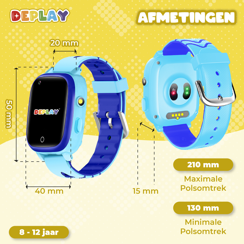 DEPLAY 4G KidsWatch Hero | 8-12 jaar | GPS Horloge Kind