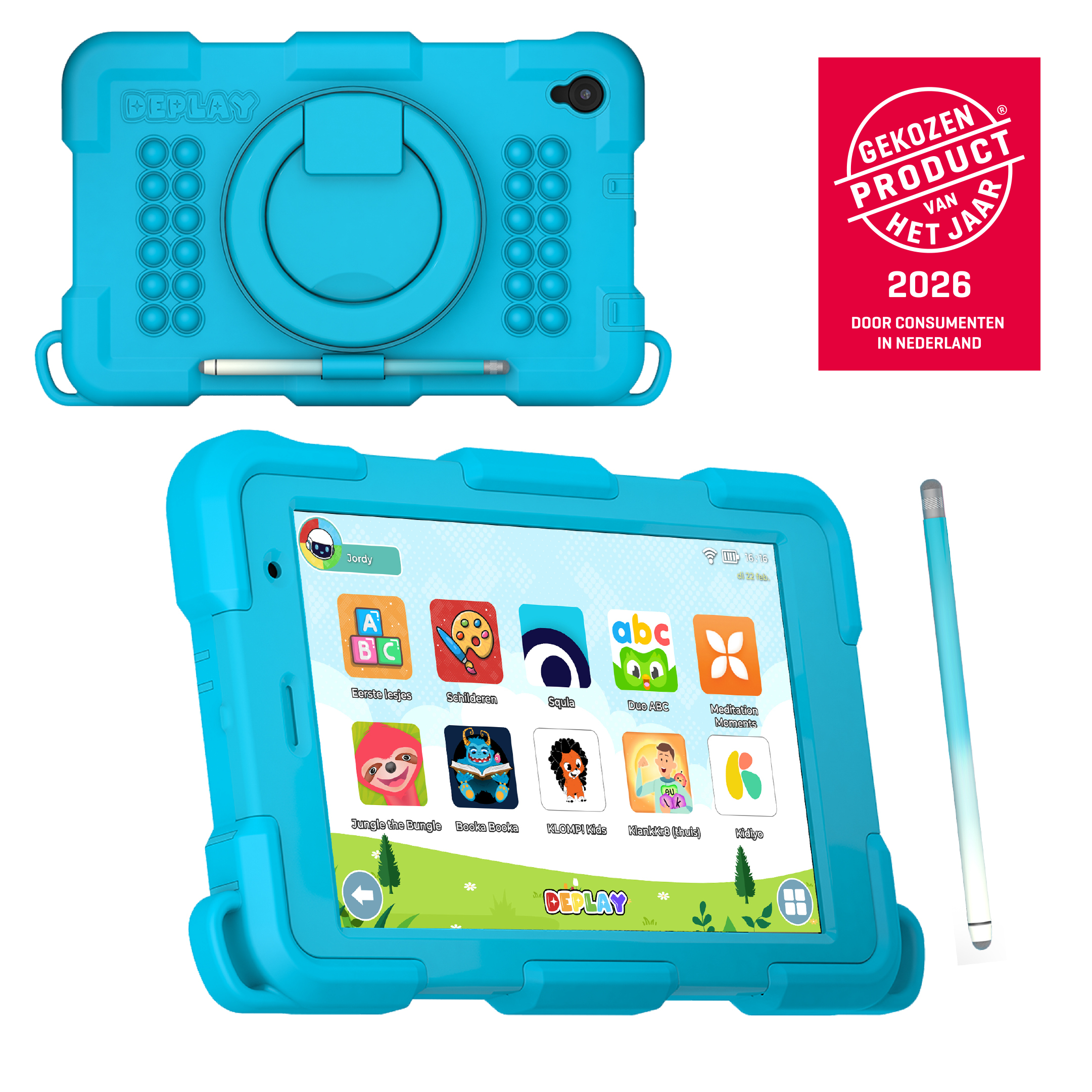 DEPLAY Kids Tablet SMART 5 | Beste Kindertablet | Blauw of Roze