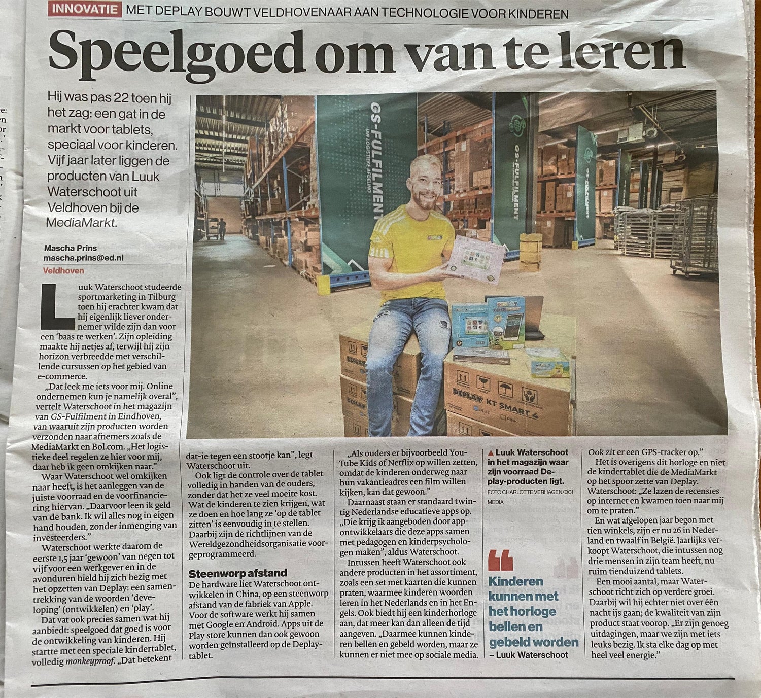 📣 DEPLAY in het nieuws: Onze missie in de krant! 📰💛