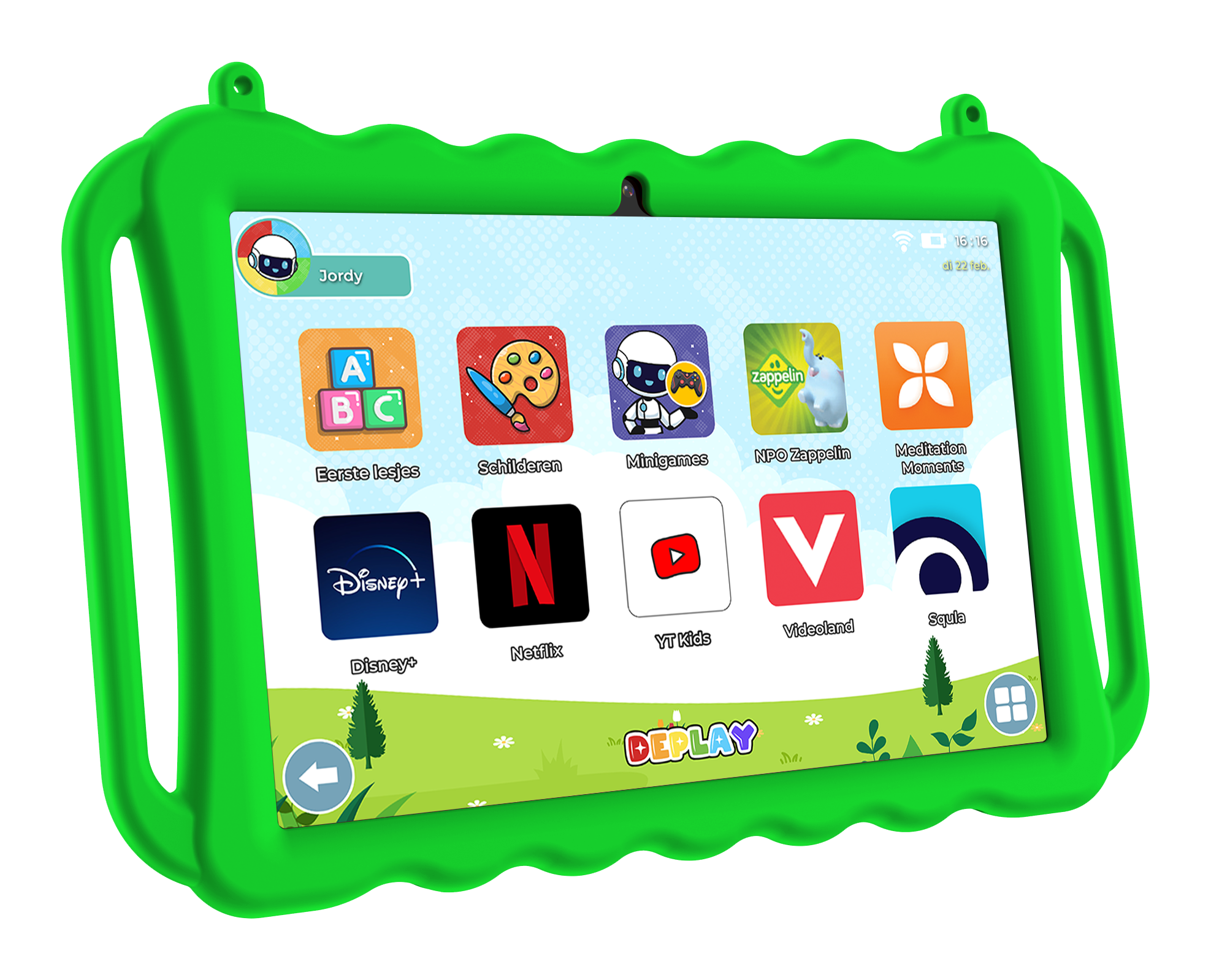 DEPLAY Kids Tablet PRO - Beschermhoes 10 inch Groen