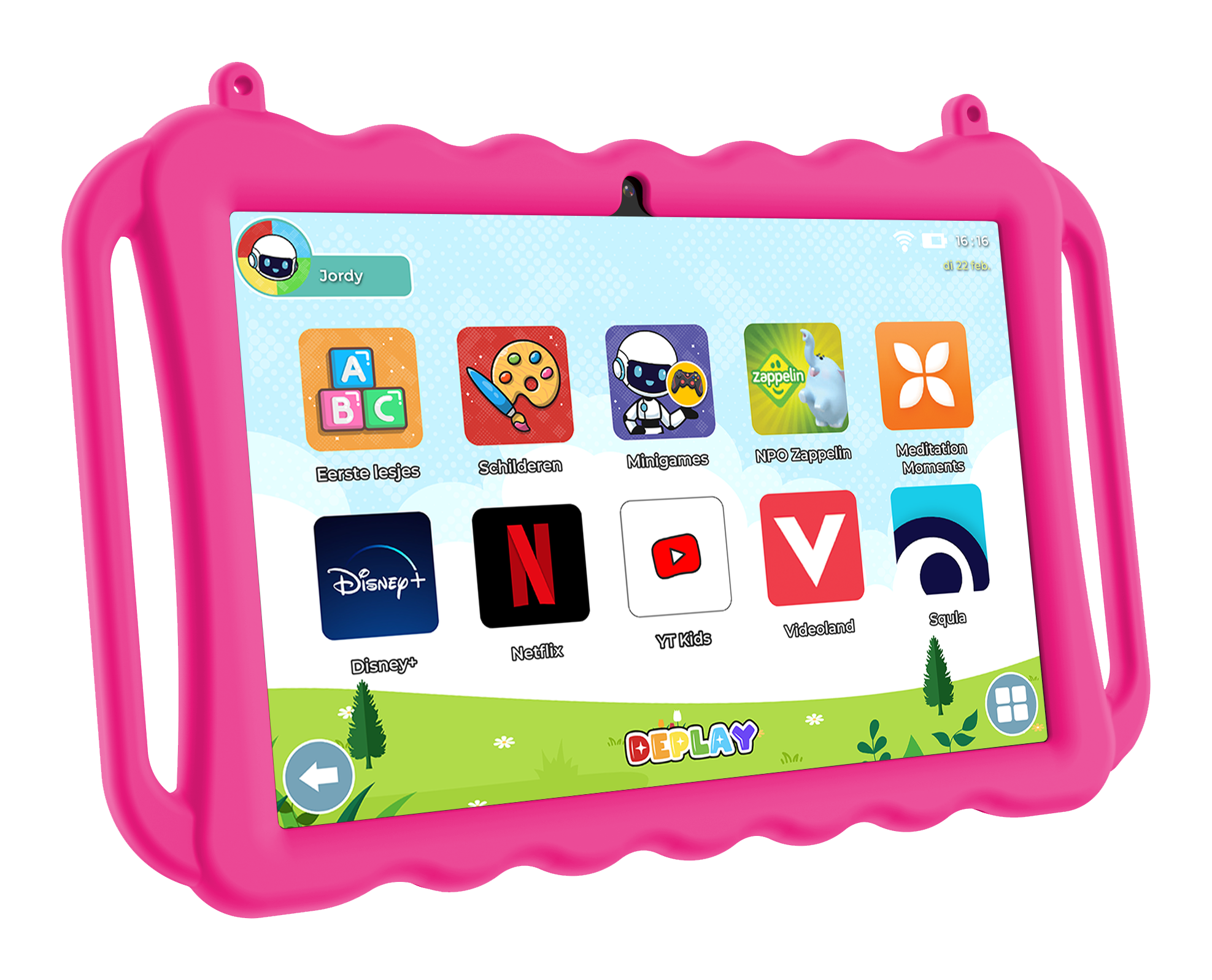DEPLAY Kids Tablet PRO - Beschermhoes 10 inch Roze