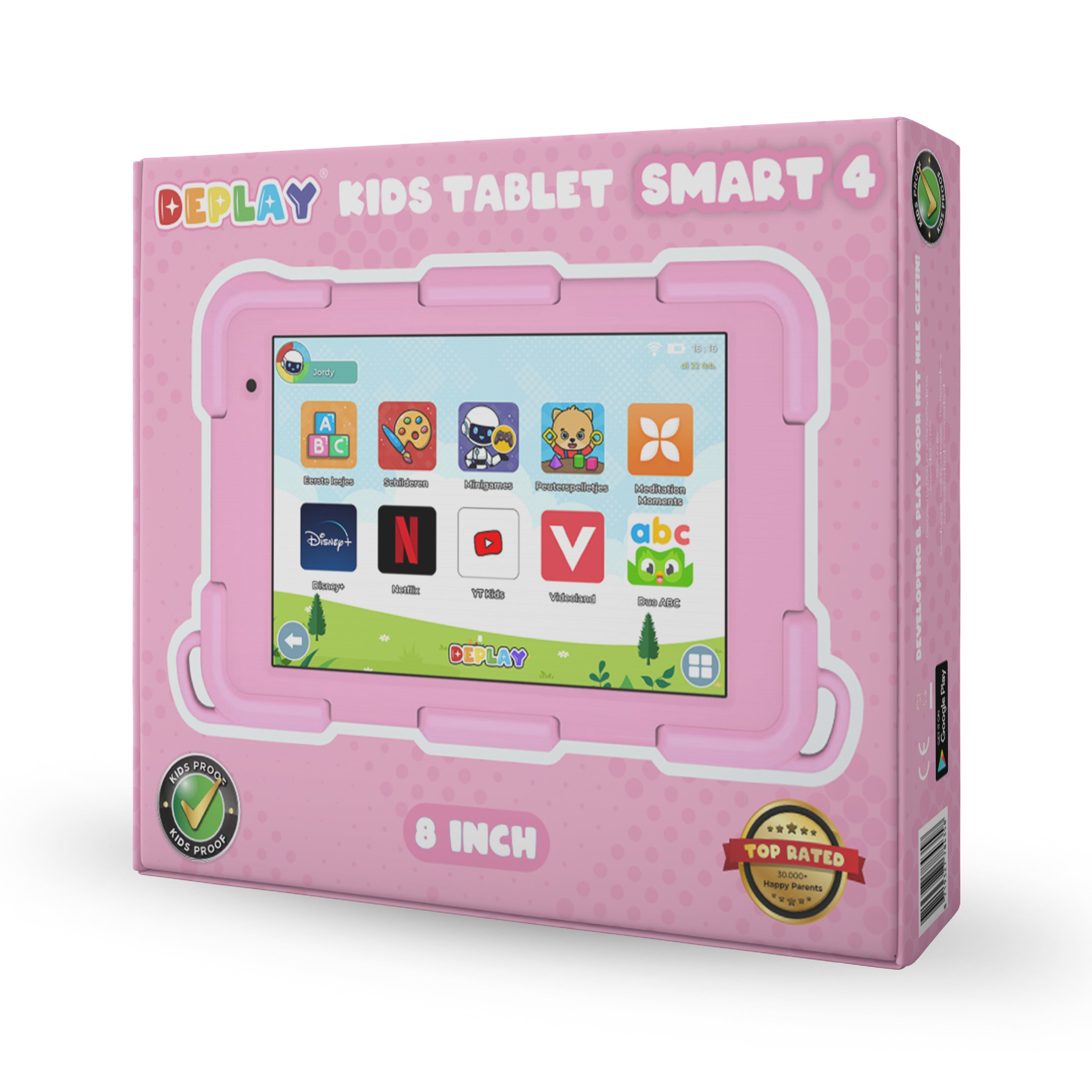 DEPLAY Kids Tablet SMART 4 | Beste Kindertablet | Blauw of Roze