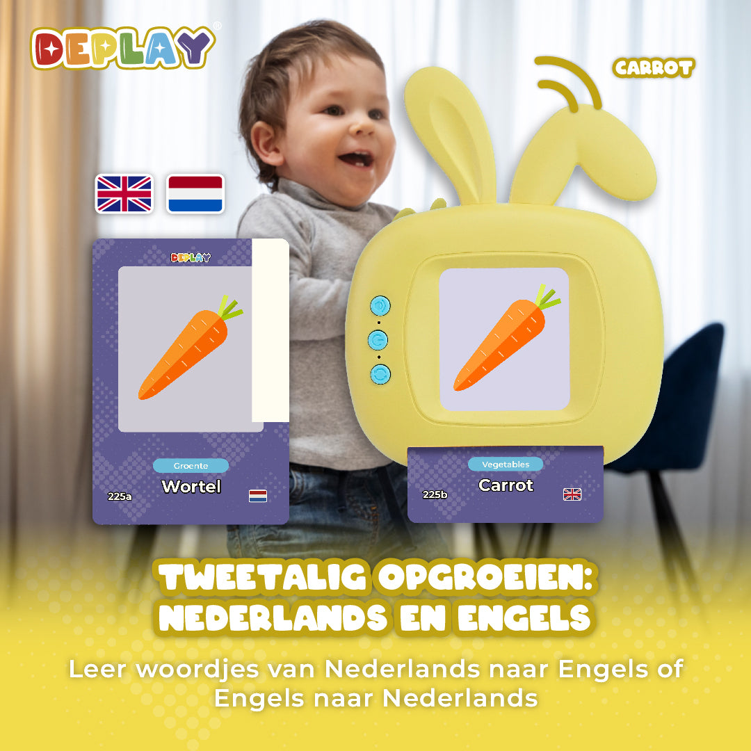 DEPLAY Praatkaarten - Leer je eerste Nederlandse én Engelse woordjes! (1.5 - 5 jaar)