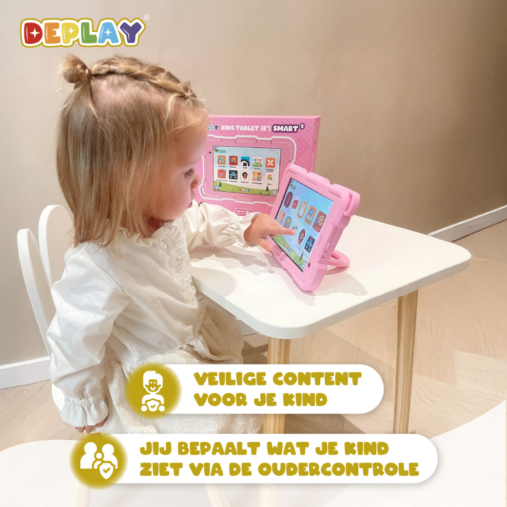 DEPLAY Kids Tablet SMART 5 | Beste Kindertablet | Blauw of Roze