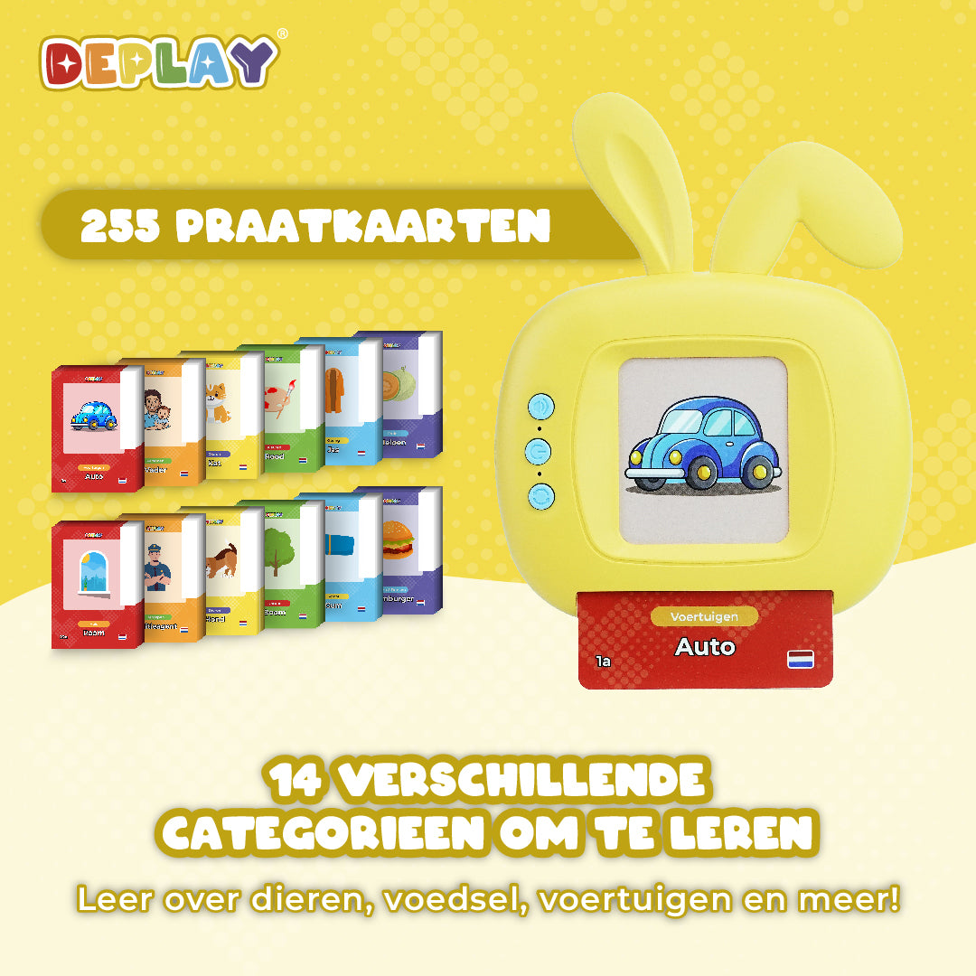 DEPLAY Praatkaarten - Leer je eerste Nederlandse én Engelse woordjes! (1.5 - 5 jaar)