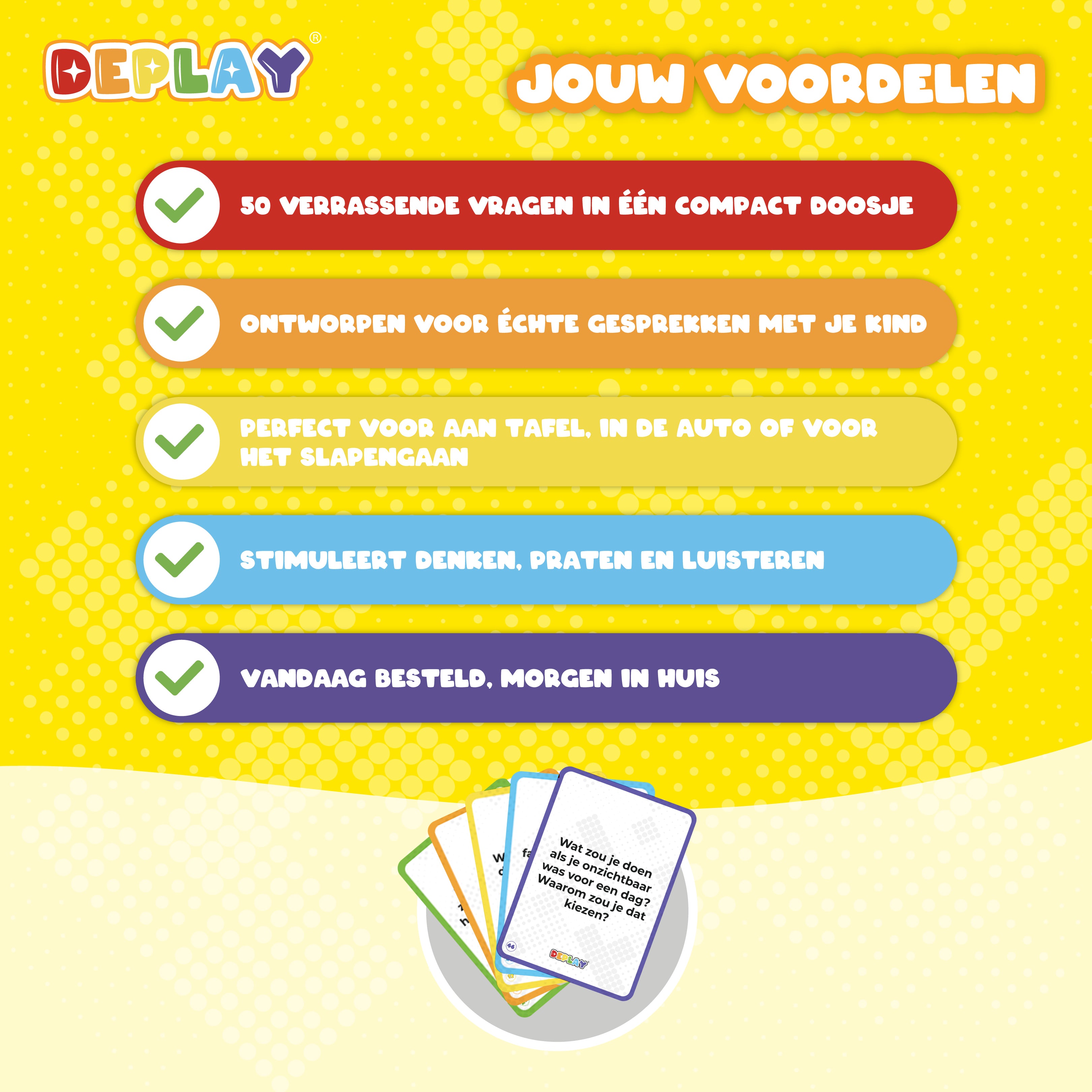 DEPLAY Gespreksstarters - Voor échte gesprekken met je kind! (6+ jaar)