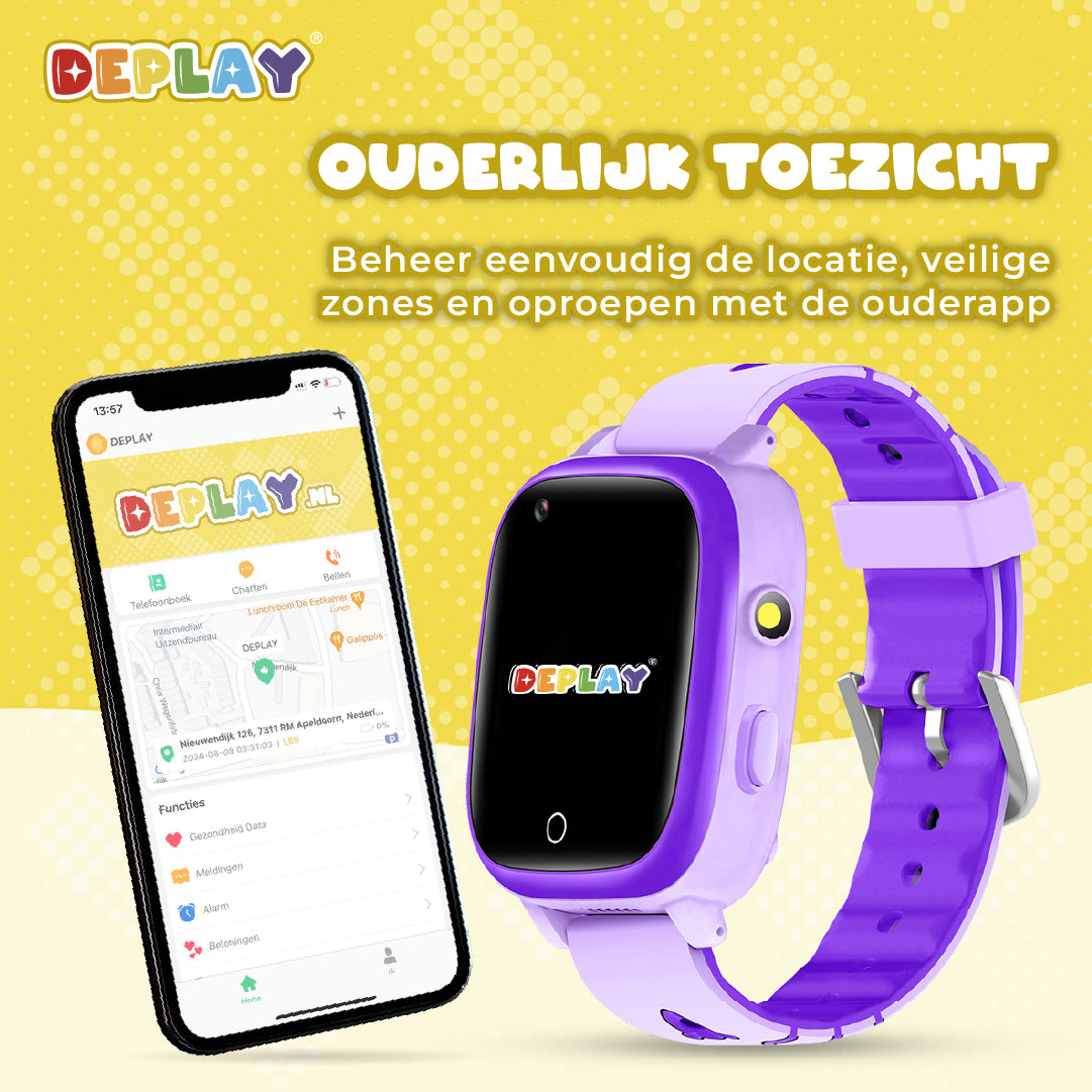 DEPLAY 4G KidsWatch | GPS Horloge Kind | Paars