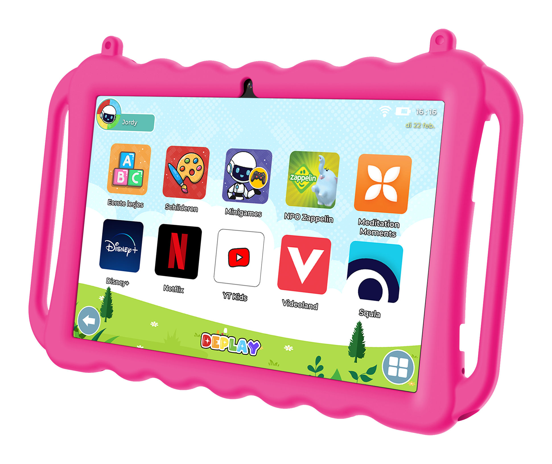 DEPLAY Kids Tablet PRO - Beschermhoes 10 inch Roze