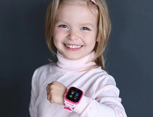 Girl shows the watch