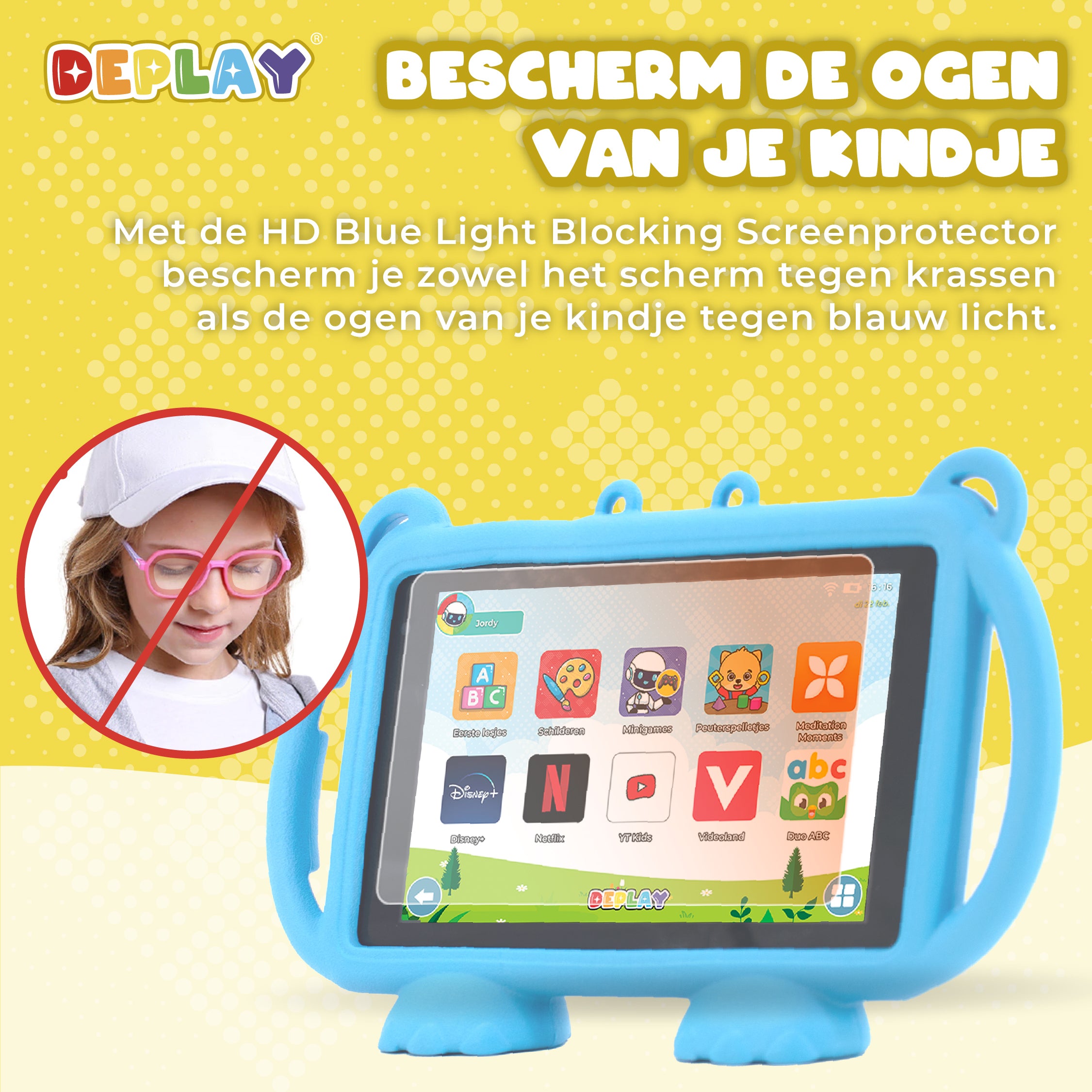 DEPLAY Kids Tablet LITE 4 (7'') | Beste Kindertablet | Blauw of Roze