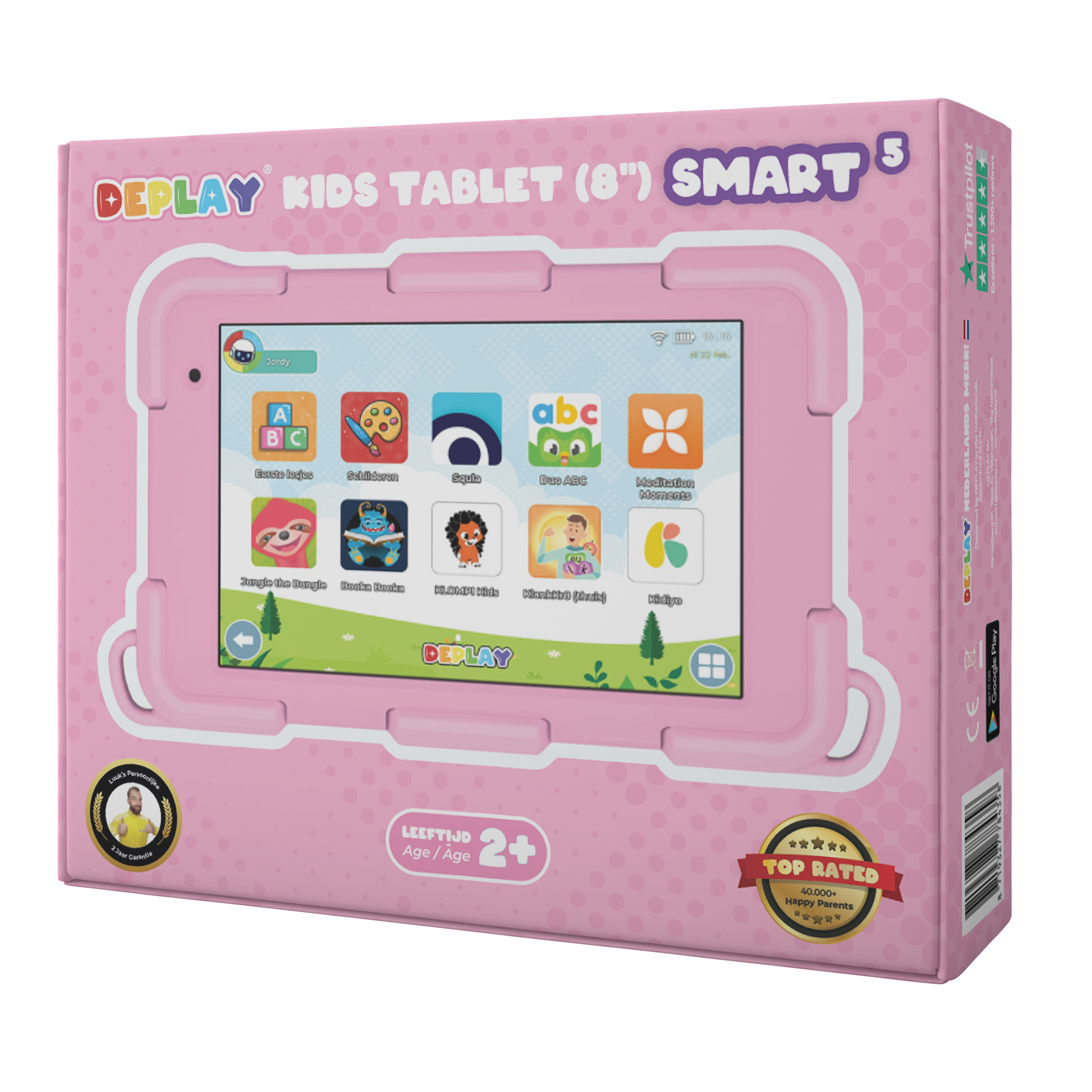 DEPLAY Kids Tablet SMART 5 | Beste Kindertablet | Blauw of Roze