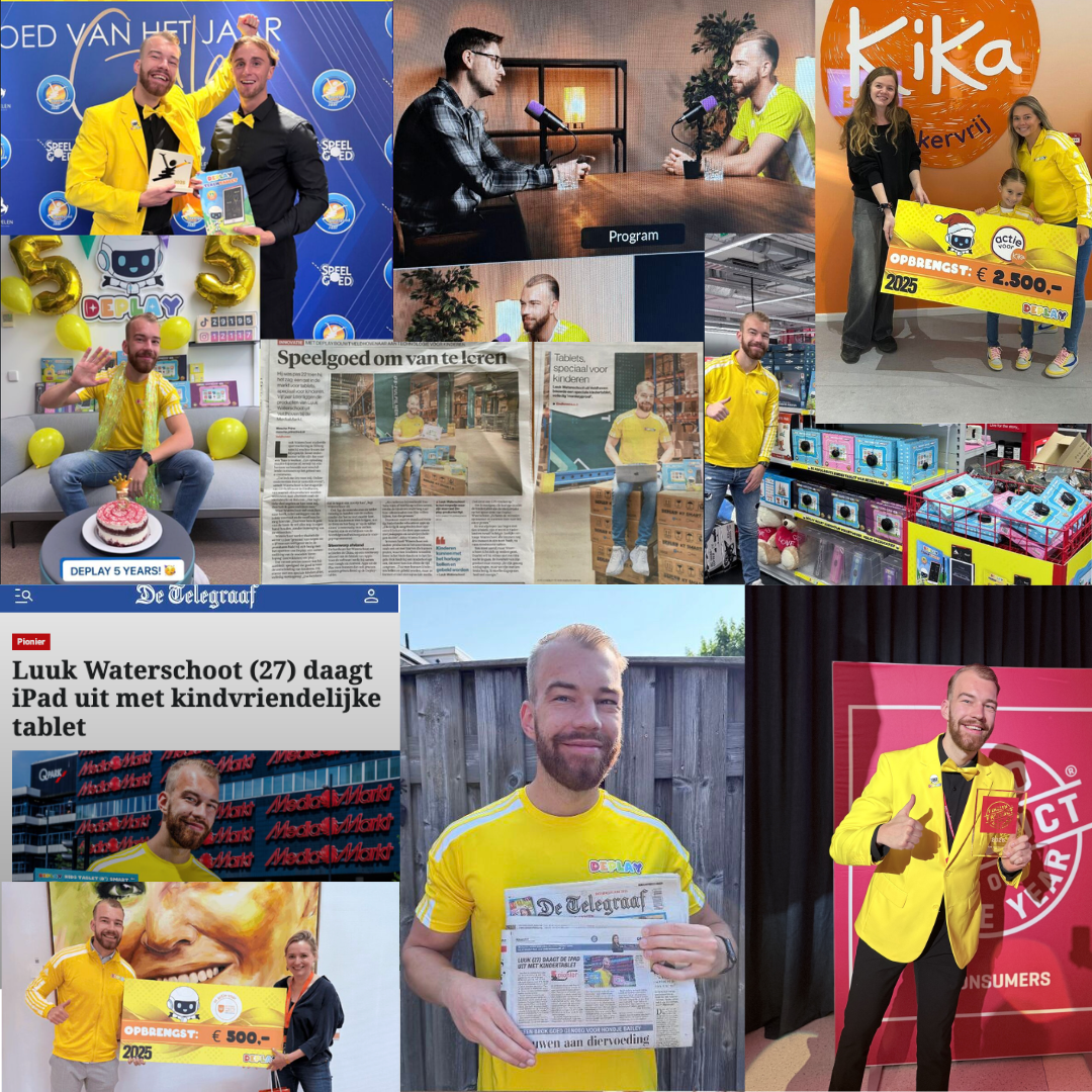 DEPLAY Kids Tablet SMART 5 | Beste Kindertablet | Blauw of Roze