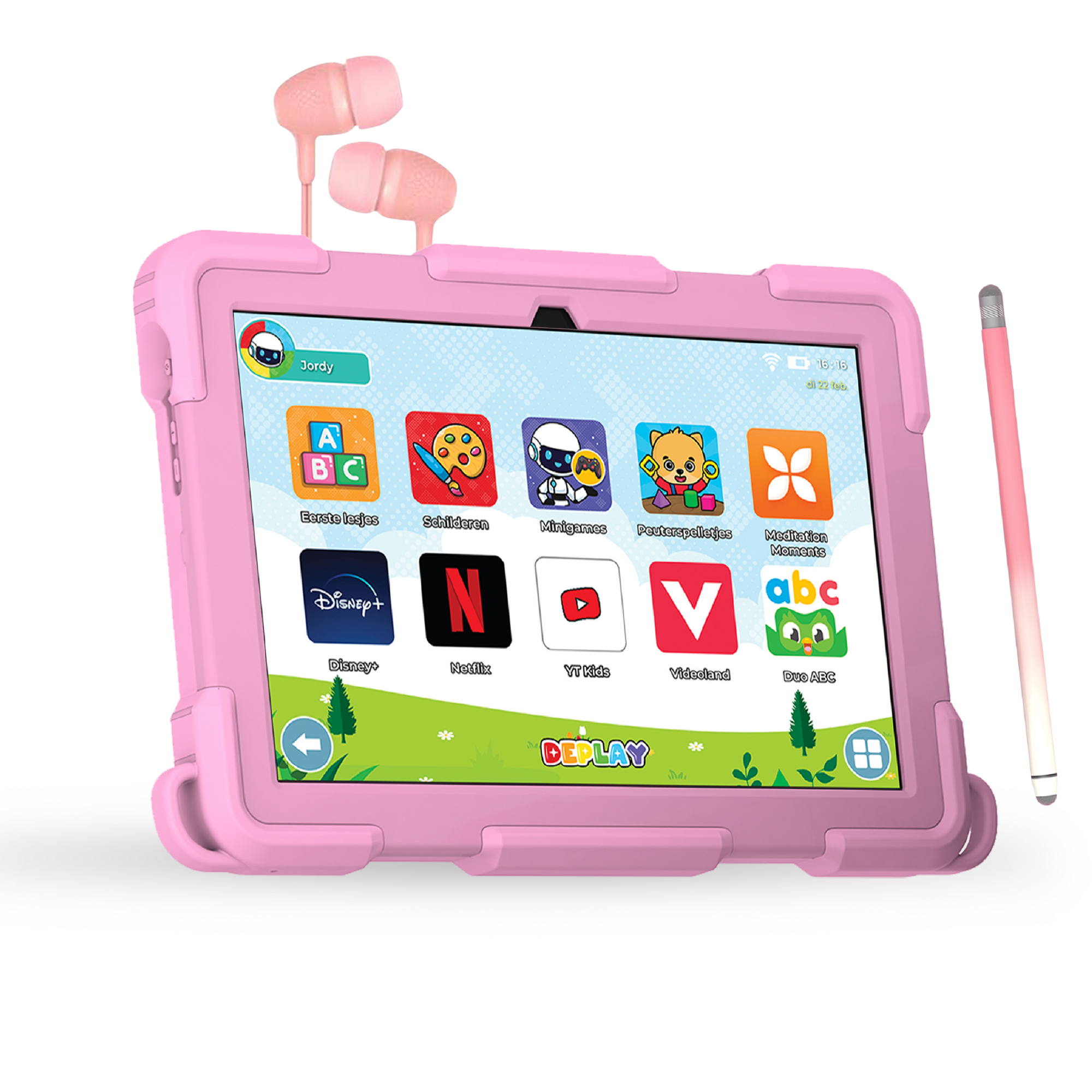 DEPLAY Kids Tablet (10') PRO 4  - Blauw of Roze