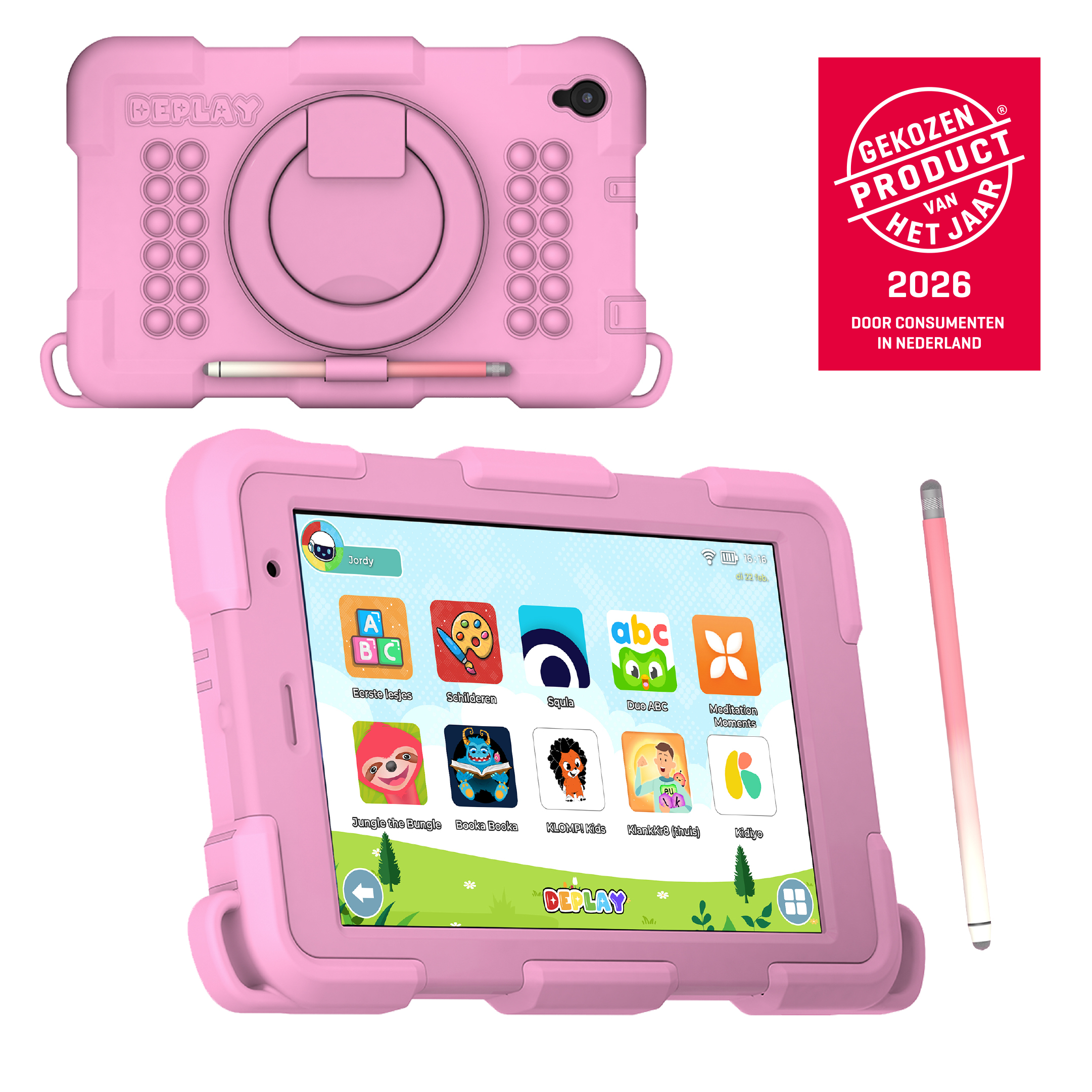 DEPLAY Kids Tablet SMART 5 | Beste Kindertablet | Blauw of Roze