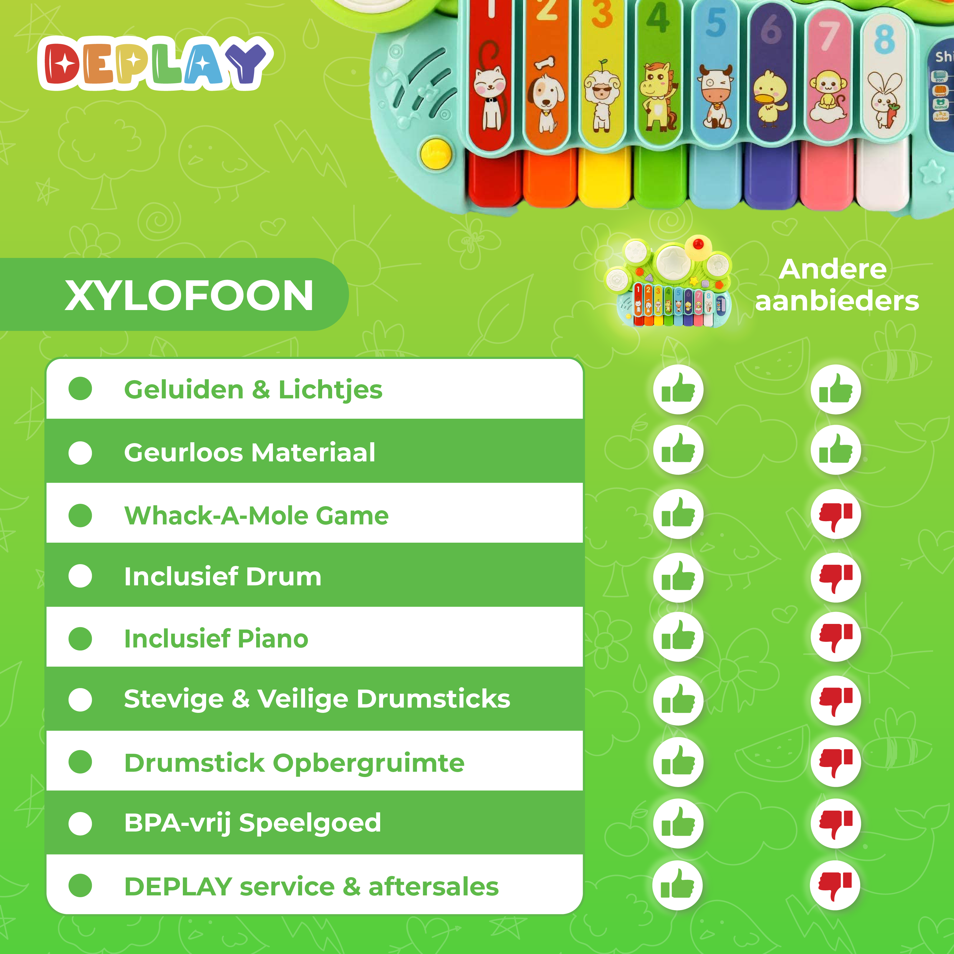 DEPLAY 3-in-1 Xylofoon